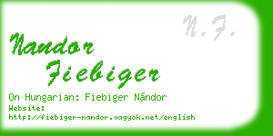 nandor fiebiger business card